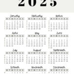 2025 Calendar Printable   18 Cute & Free 2025 Yearly Calendar Inside Free Printable 2025 Calendar Monday Start