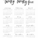 2025 Calendar Printable   18 Cute & Free 2025 Yearly Calendar Throughout 2025 Free Printable Yearly Calendar