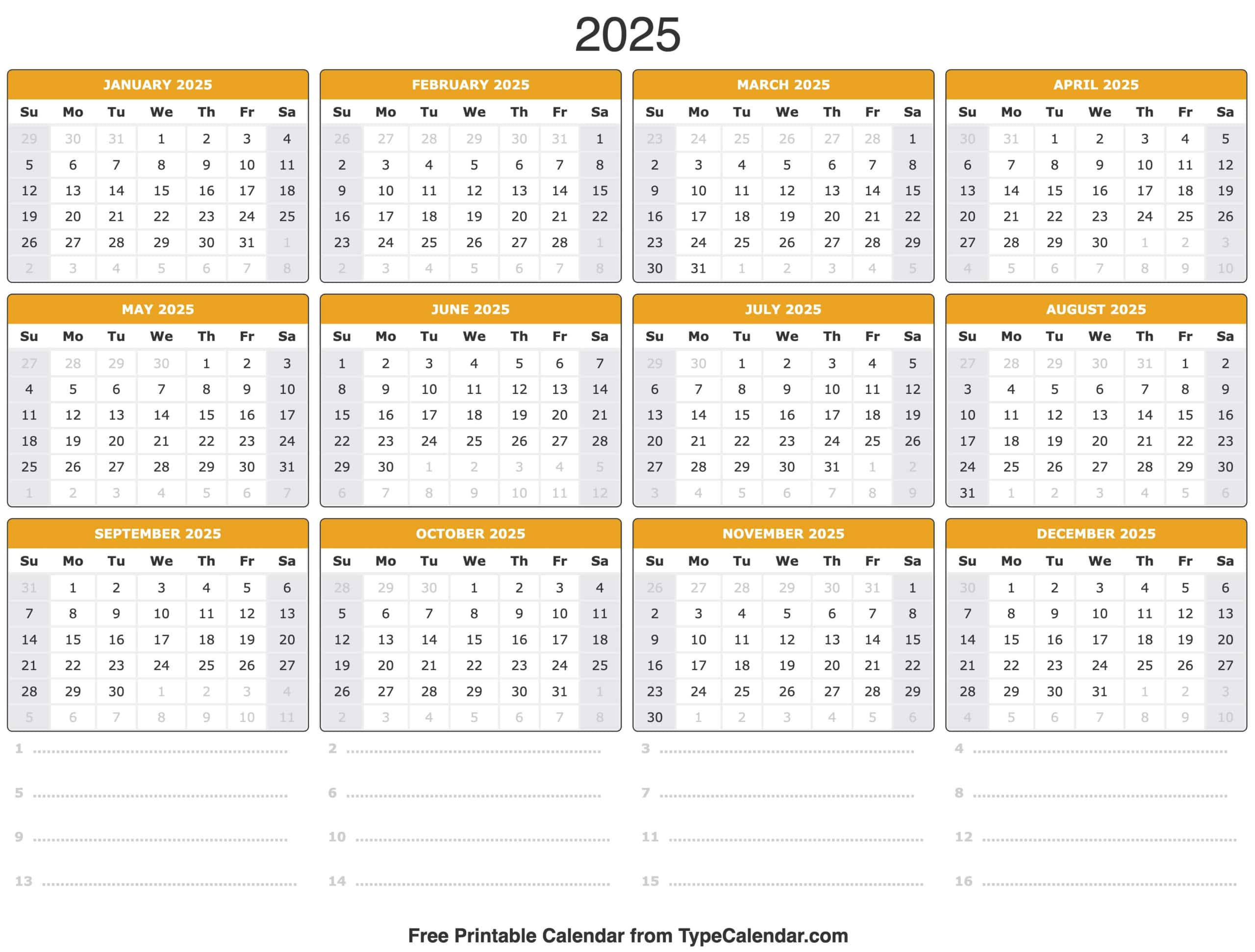 2025 Calendar - Printable Calendar 2025 With Holidays throughout Julian Calendar 2025 Printable Free