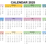 2025 Calendar Printable, ✓ Pdf, Excel And Image File   Free For Free Printable 2025 12 Month Calendar