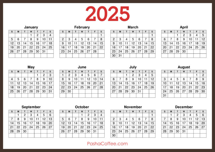 Printable Desktop Calendar 2025