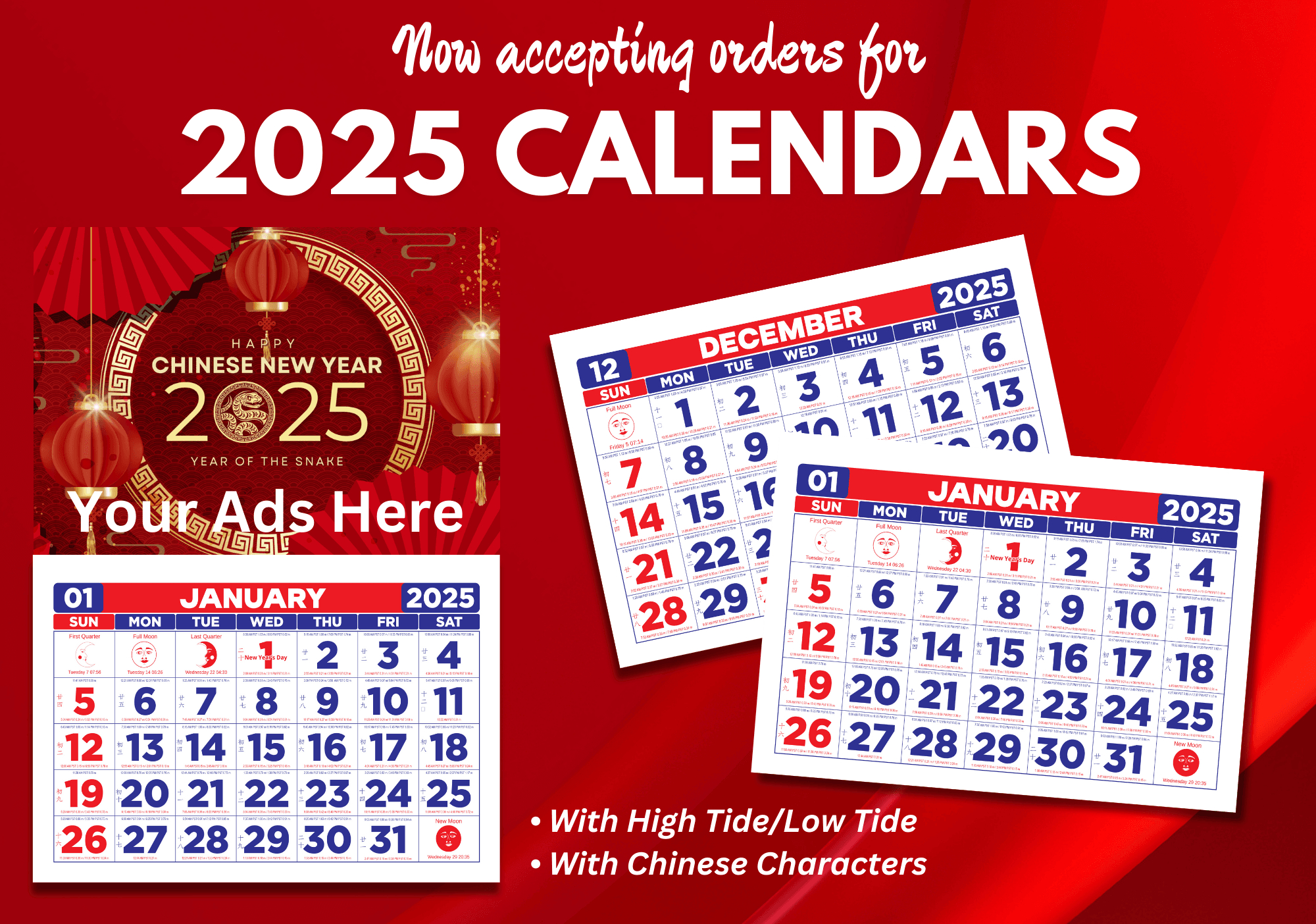 2025 Calendar Template (With High Tide/Low Tide And Chinese pertaining to Chinese Calendar 2025 Printable