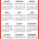 2025 Calendar With Holidays, Printable Free, Vertical, Red For Calendar 2025 With Holidays Printable Free Download