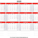 2025 Calendar With Regard To Time And Date Calendar 2025 Printable