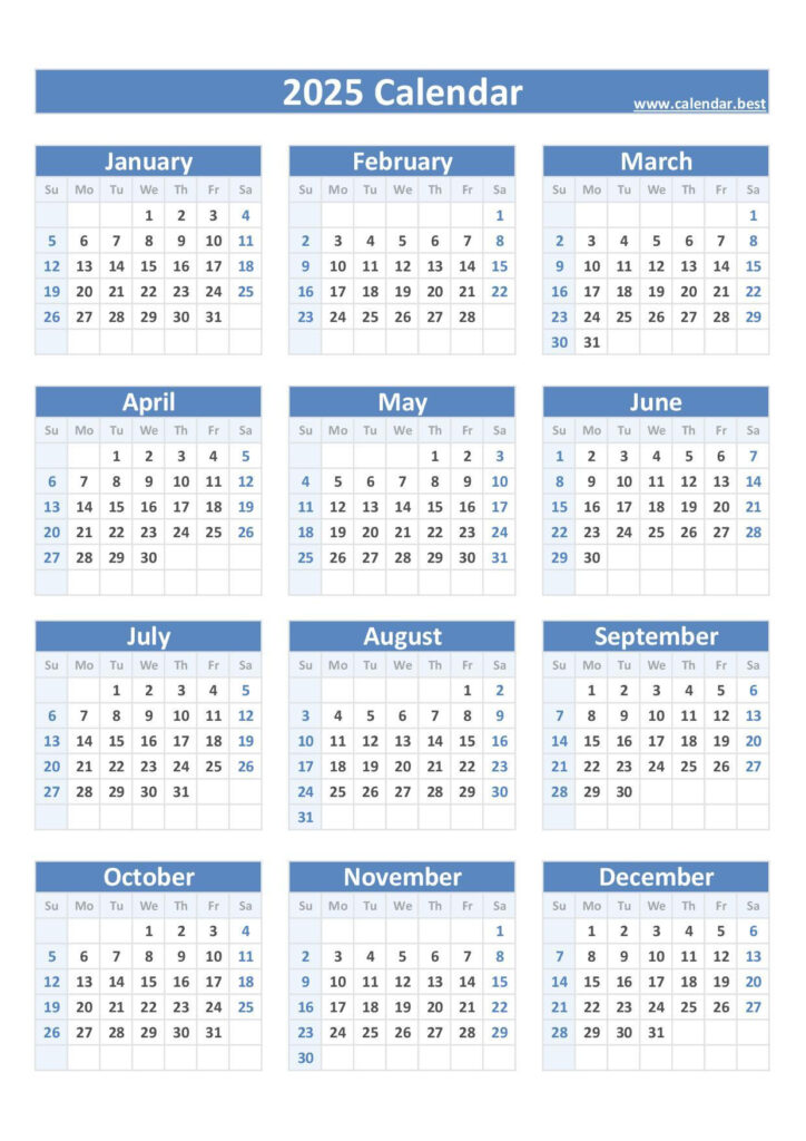 2025 Calendar With Week Numbers Regarding 2025 Calendar With Week Numbers Printable Free Download