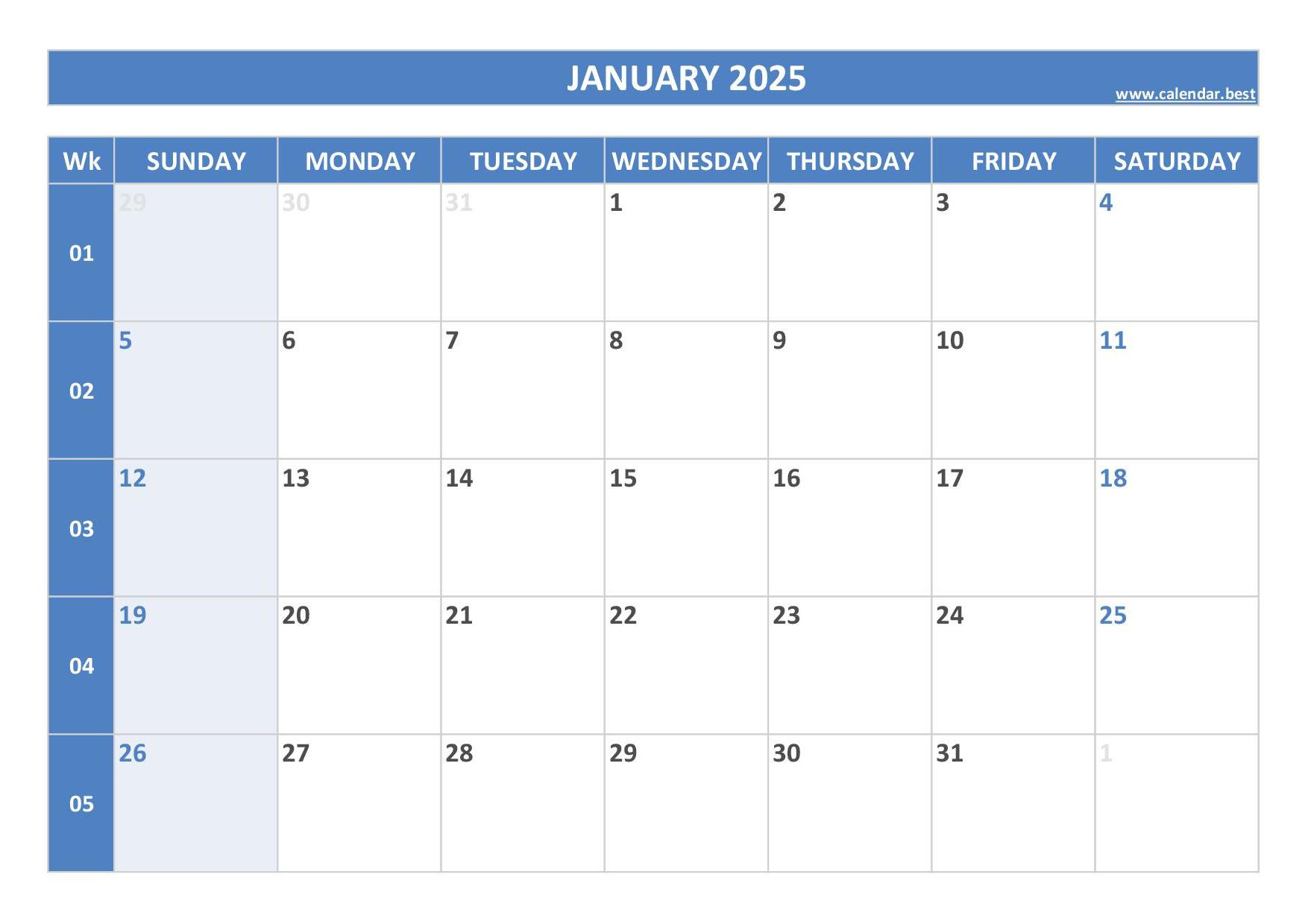 2025 Calendar With Week Numbers (Us And Iso Week Numbers) intended for Printable 2025 Timeshare Calendar