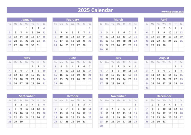 2025 Calendar with Lines Printable