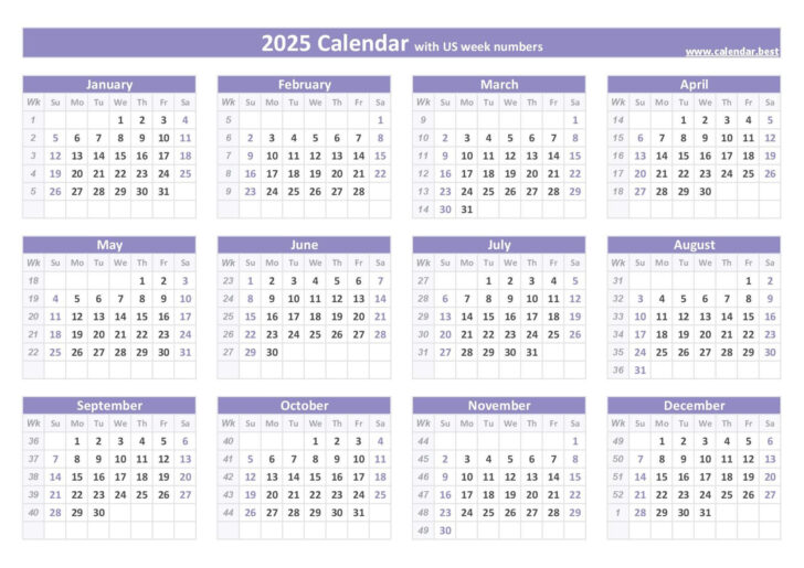 Printable Week Calendar 2025