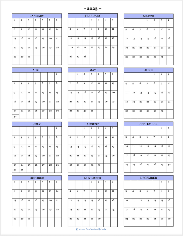 Free Printable Yearly Calendar 2025 with Lines