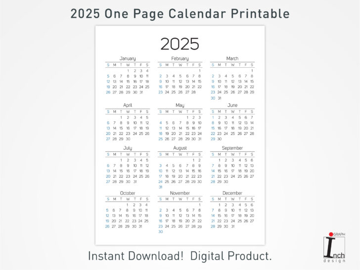 Calendar 2025 Printable Months