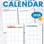 2025 Half Size Calendar   Free Printable — Krafty Planner With Regard To Half Page Calendar Printable 2025