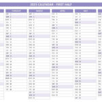 2025 Half Year Calendar To Print For Printable 6 Month Calendar 2025