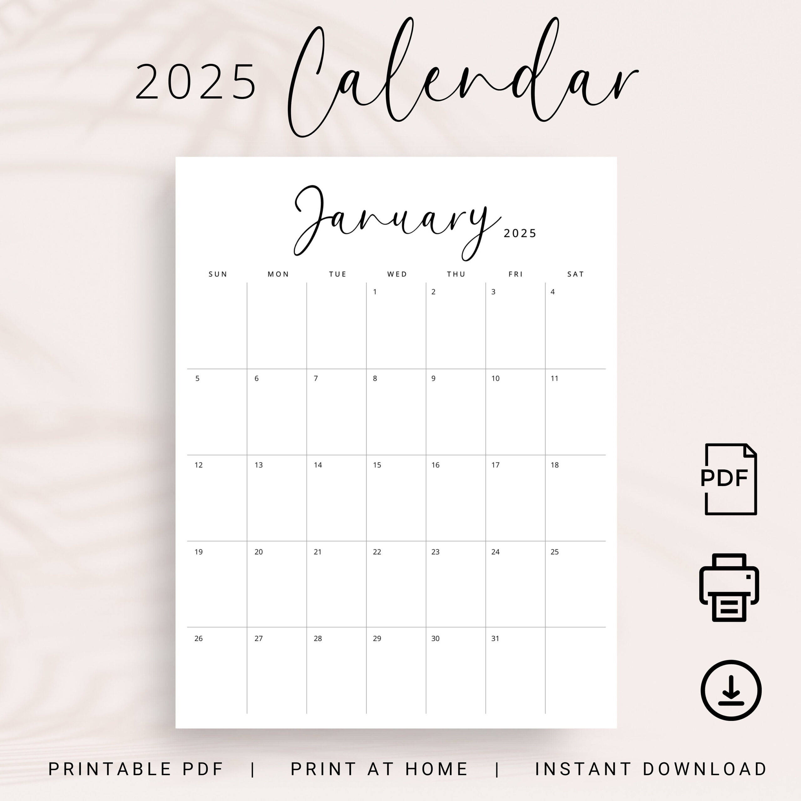 2025 Kalender 2025 Monatsplaner Printable 2025 Vertikaler intended for Monthly Calendar Printable 2025