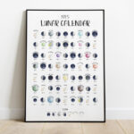 2025 Lunar Calendar Print Northern Hemisphere Illustrated Moon Phases &  Full Moon Names Shows Eclipses, Meteor Showers And Supermoons   Etsy.de For Printable Moon Calendar 2025