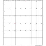 2025 Monthly Calendar (Blank Vertical Template) | Free Calendar Throughout 2025 Printable Calendar By Month Vertical