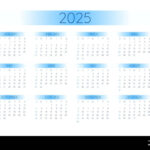 2025 Pocket Calendar Template In Strict Minimalistic Style With In 2025 Pocket Calendar Printable