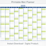 2025 Printable Wall Planner With Minimalist Design, Large Wall In Printable Wall Calendar 2025