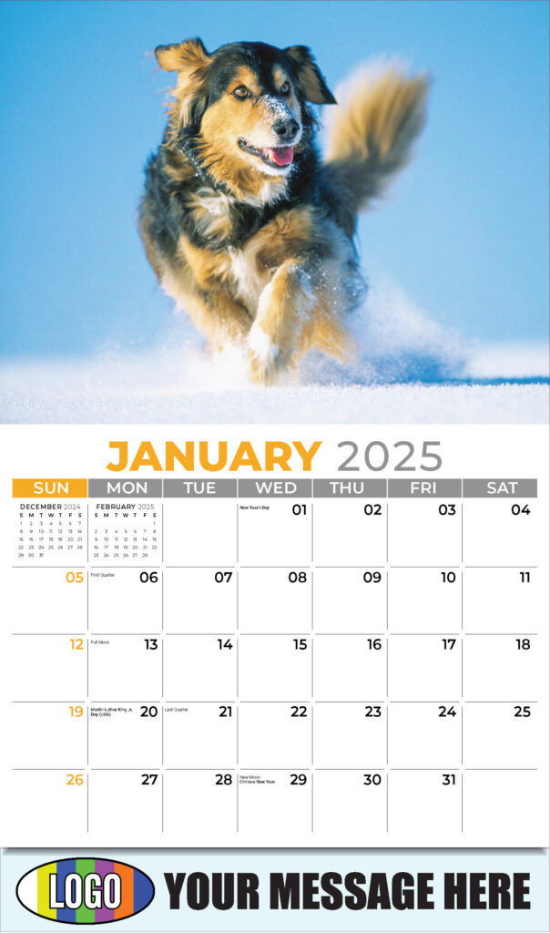 2025 Promotional Calendar | Household Pets And Animals | Low As 65¢ In Free Printable Dog Calendar 2025