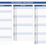 2025 Quarterly Calendar To Print Pertaining To Quarterly Printable Calendar 2025