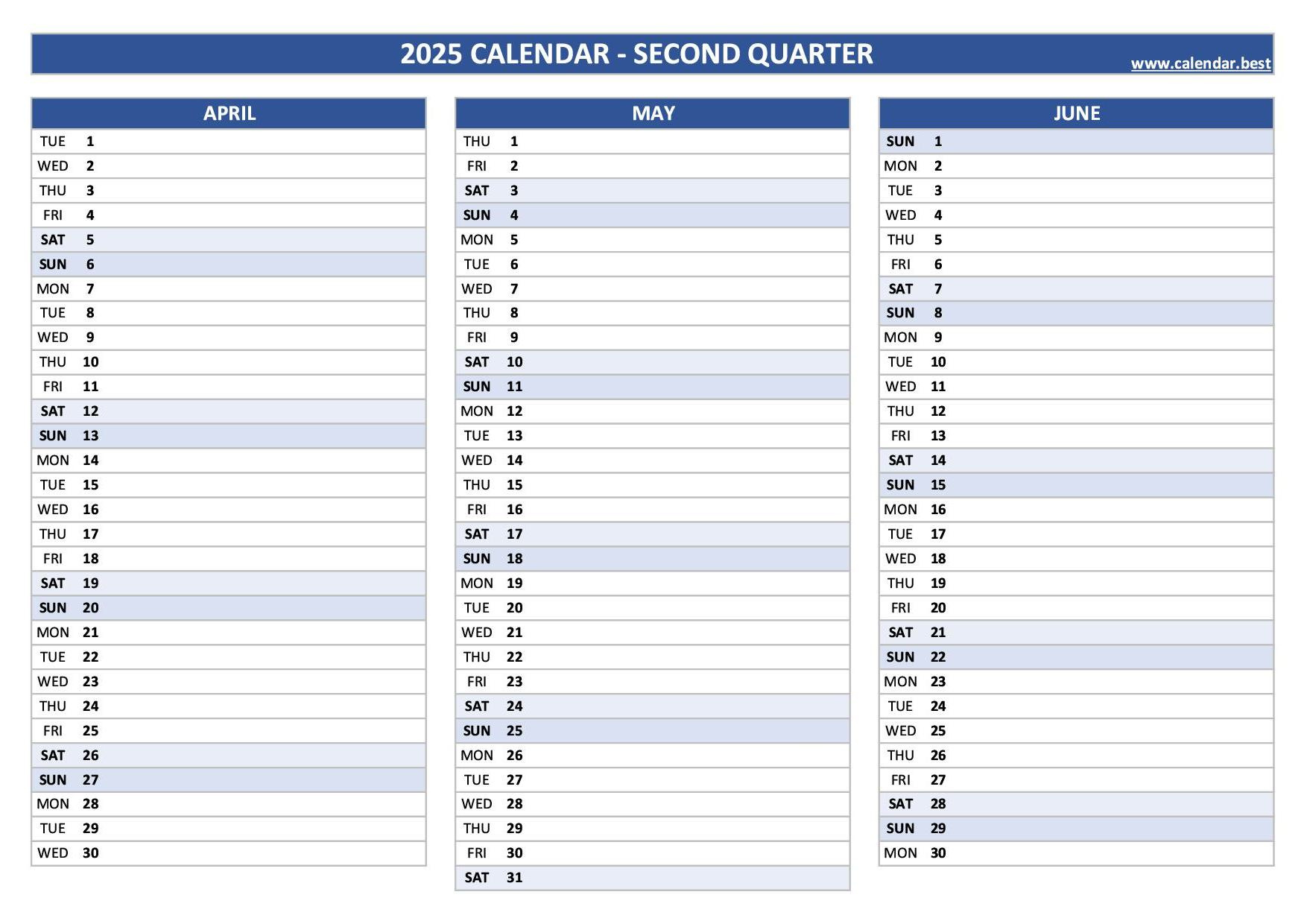 2025 Quarterly Calendar To Print regarding 2025 Calendar Printable Quarterly