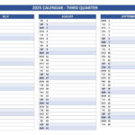 2025 Quarterly Calendar To Print With Regard To Quarterly 2025 Calendar Printable