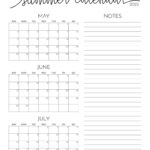 2025 Summer Calendars   27 Free Printables | Printabulls Throughout Free Printable Summer Calendar 2025