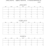 2025 Three Month/Quarterly Calendars   36 Free Cals | Printabulls Throughout Printable Three Month Calendar 2025