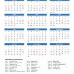 2025 United States Calendar With Holidays Inside 2025 Us Holiday Calendar Printable