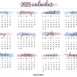 2025 Year Calendars   70 Best Printables   World Of Printables For Aesthetic 2025 Calendar Printable