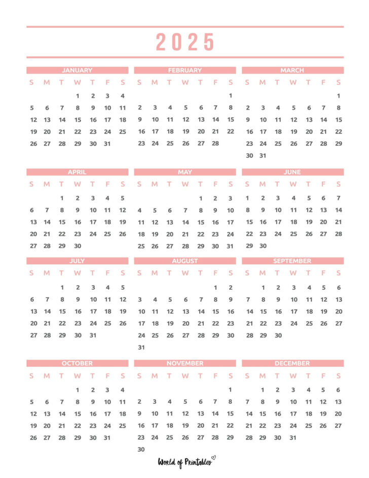 Best Free Printable Calendar 2025