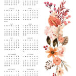 2025 Year Calendars   70 Best Printables   World Of Printables In Printable Floral Calendar 2025