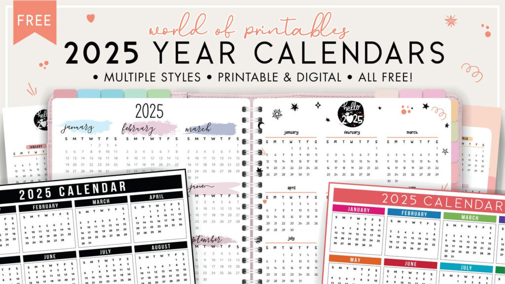 2025 Year Calendars   70 Best Printables   World Of Printables With Free Printable Bill Calendar 2025