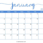 40+ Printable January 2025 Calendars | Free Pdf   Calendarkart For Printable Calendar 2025 Monday Start