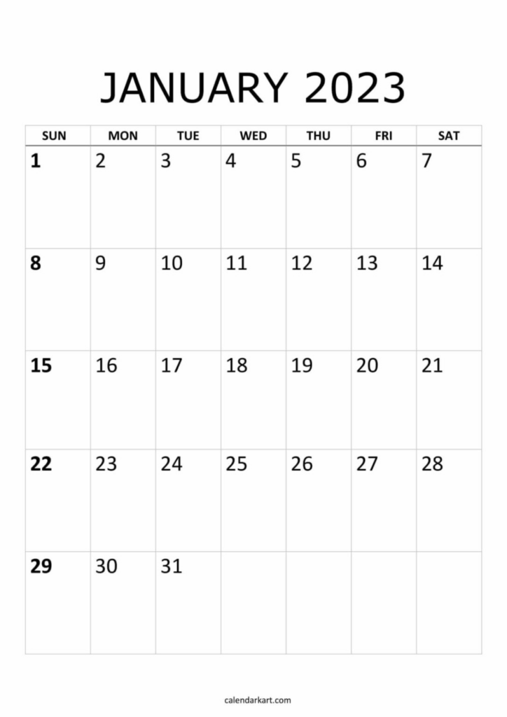 40+ Printable January 2025 Calendars | Free Pdf   Calendarkart Intended For January 2025 Printable Calendar Wiki