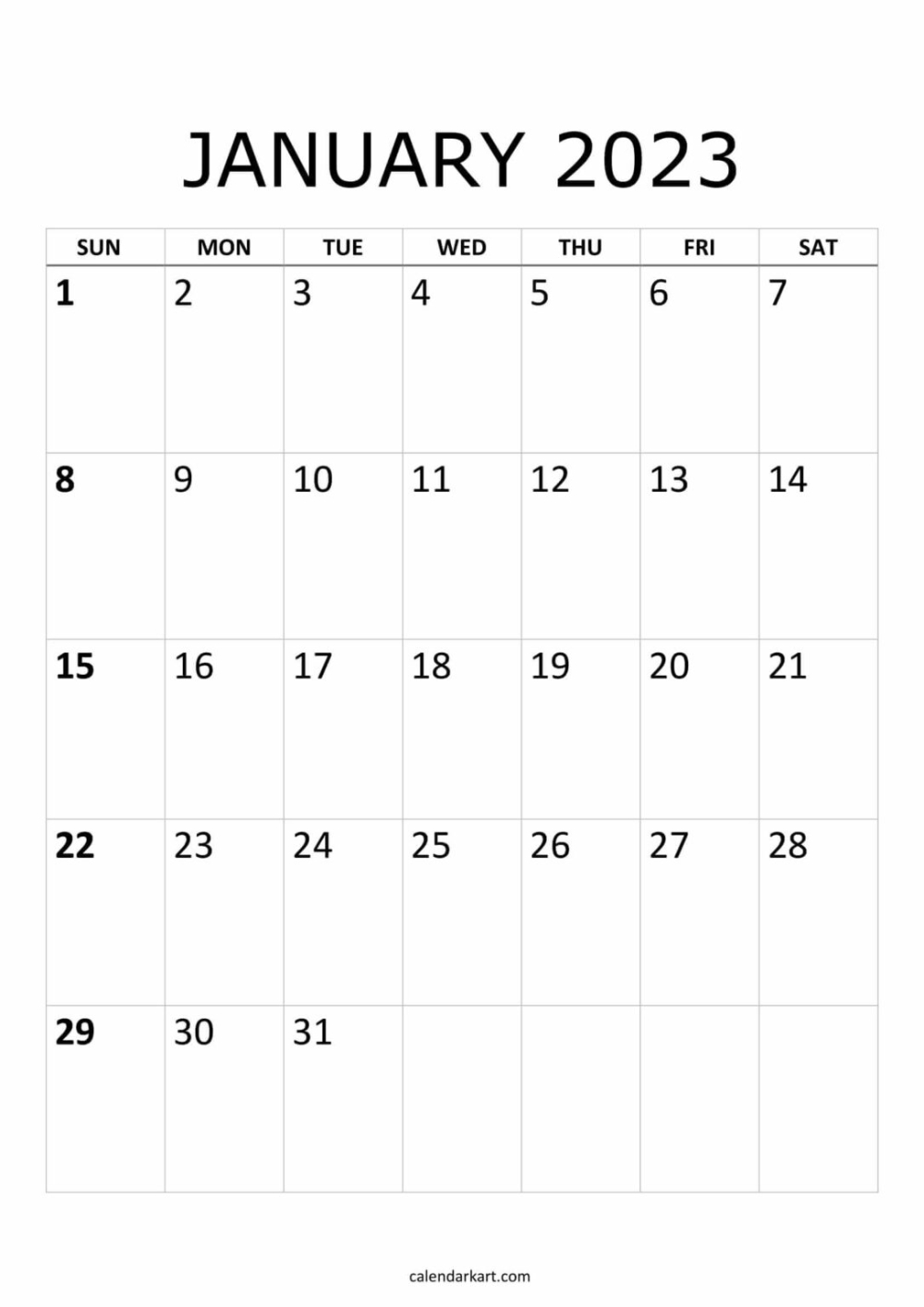 40+ Printable January 2025 Calendars | Free Pdf - Calendarkart intended for January 2025 Printable Calendar Wiki