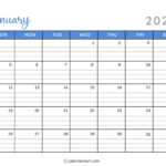 40+ Printable January 2025 Calendars | Free Pdf   Calendarkart Intended For Printable Calendar 2025 With Lines