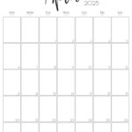 April 2025 Calendar   20 Cute & Free Printables | Saturdaygift Pertaining To April 2025 Calendar Printable Vertical