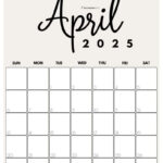 April 2025 Calendar   20 Cute & Free Printables | Saturdaygift With April 2025 Calendar Printable Vertical