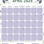 April 2025 Calendar (52 Free Pdf Printables) Intended For April 2025 Calendar Printable Vertical