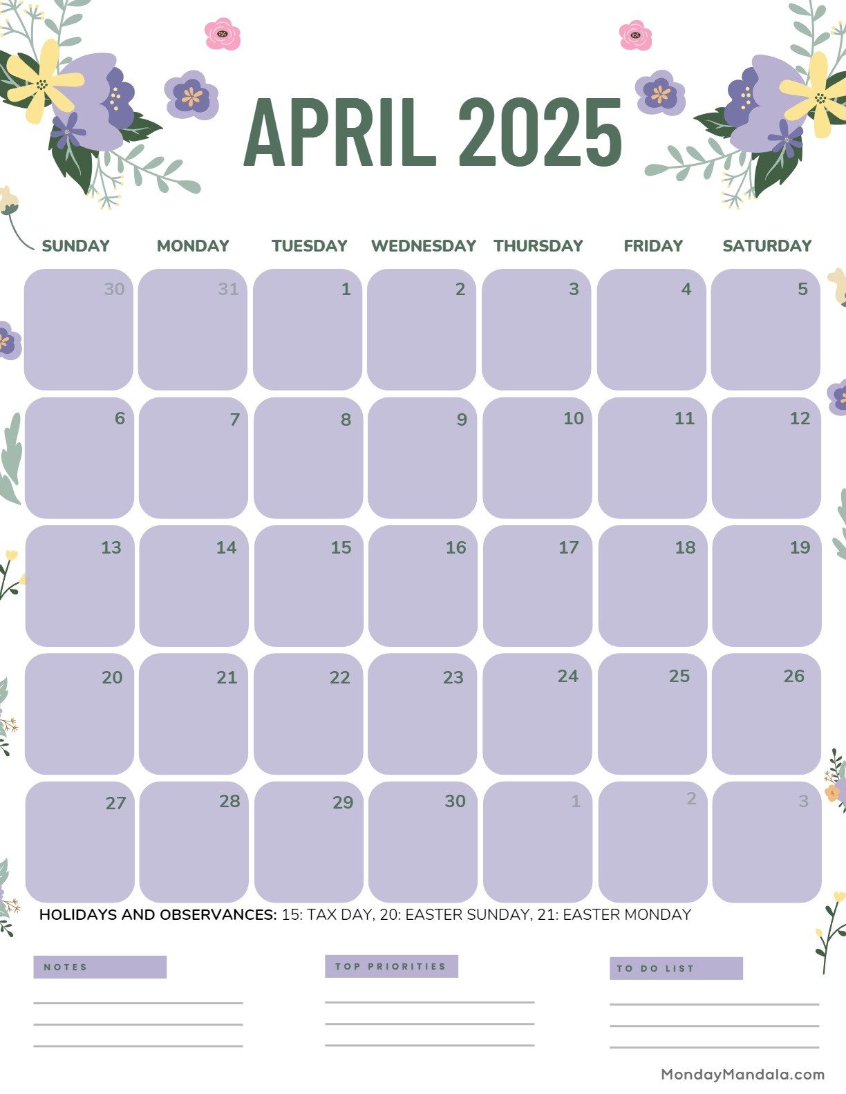 April 2025 Calendar (52 Free Pdf Printables) intended for April 2025 Calendar Printable Vertical