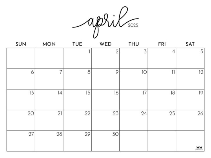 Printable Calendar 2025 April May June