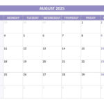 August 2025 Calendar  Calendar.best Intended For August Printable Calendar 2025 Free