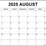 August 2025 Calendar | Free Printable Calendars Pertaining To Free Printable Calendar August 2025 To July 2025