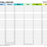 Birthday Calendars   Free Printable Pdf Templates Inside Birthday Calendar 2025 Printable