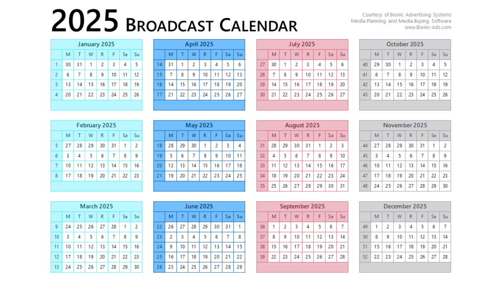 Broadcast Calendar 2025 – Free Downloads – Customizable Inside 2025 Broadcast Calendar Printable