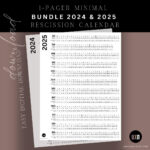 Bundle 2024 & 2025 Rescission Calendar Minimal Design Loan Signing Intended For 2025 Rescission Calendar Printable