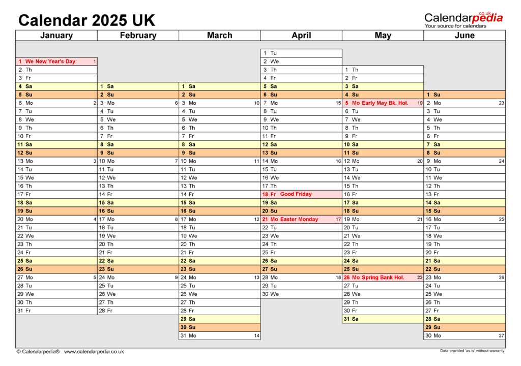 Calendar 2025 (Uk)   Free Printable Pdf Templates For Calendar Planner 2025 Printable