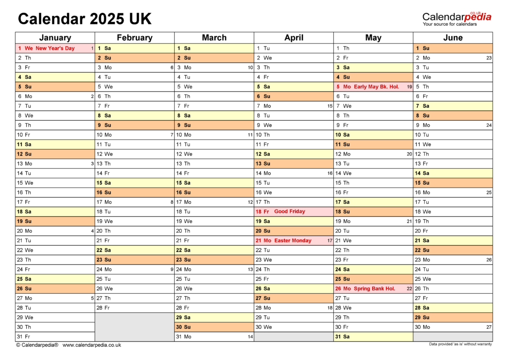 Calendar 2025 (Uk)   Free Printable Pdf Templates Pertaining To 2025 Calendar Printable Uk