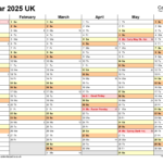 Calendar 2025 (Uk)   Free Printable Pdf Templates Pertaining To 2025 Wall Calendar Printable Free