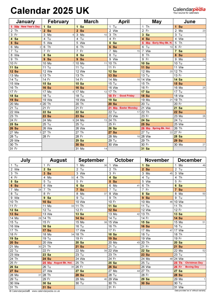 2025 6 Month aCalendar Printable